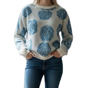 Vintage Nuggets Blue Floral Sweater